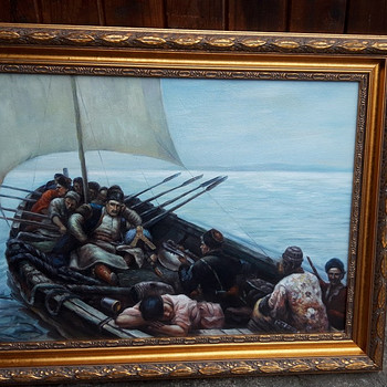 Картина-репродукция В. Суриков “Степан Разин”, 400 x 650 mm