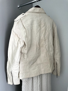 White zara leather jacket, unisex (4 foto / 4)