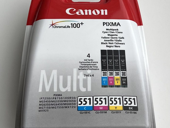 Canon Pixma Multipack CLI-551 Black, Cyan, Magenta, Yellow