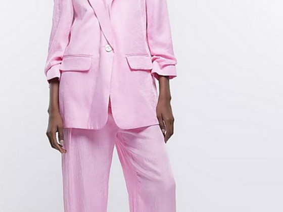 Костюм, куртка и брюки uUS River Island, розовый