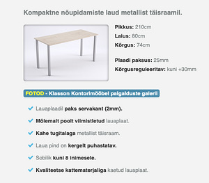 Kirjutuslaud kontorisse (1 foto / 1)