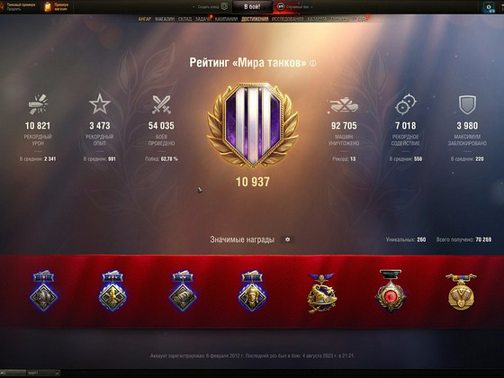 Продам аккаунт в World of Tanks