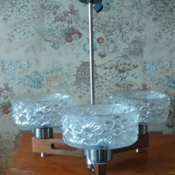 Люстра, Чехословакия, хрусталь, дерево