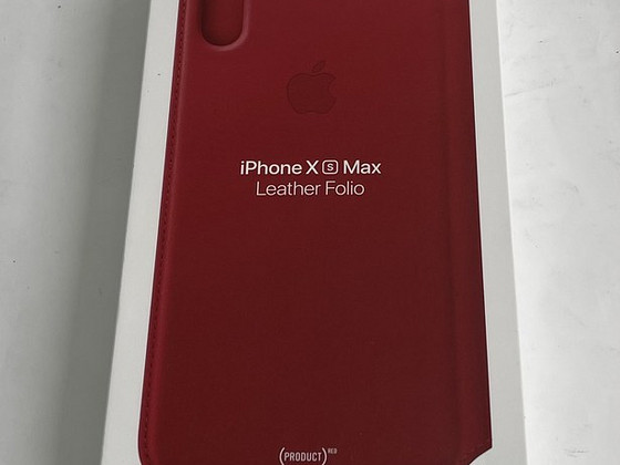 iPhone XS Max Leather Case Folio Red