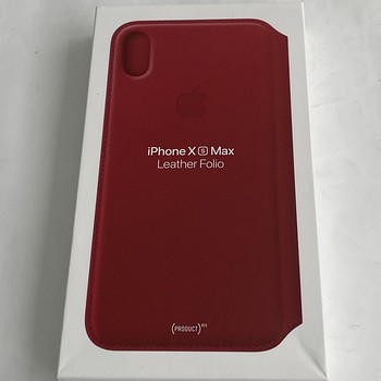 iPhone XS Max Leather Case Folio Red