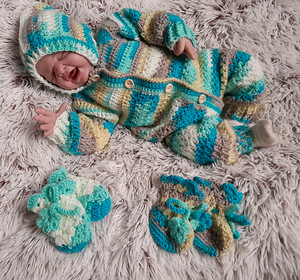 Костюм ручной работы 0-3 месяца NEW (2 фото из 3)