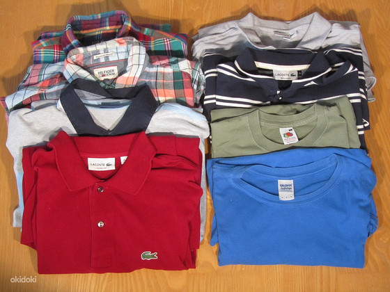 Мужские рубашки, футболки S, M, L Lacoste, Gant, Hilfiger и