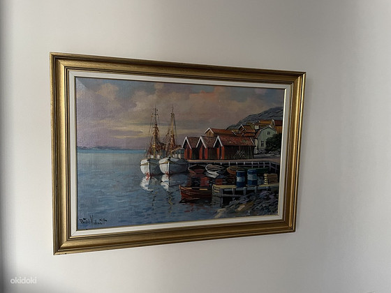 Красивая, картина маслом, подпись, все целое