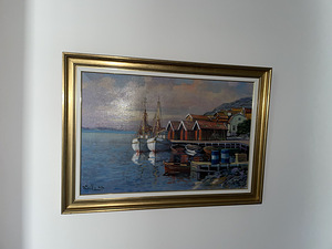 Красивая, картина маслом, подпись, все целое (3 фото из 4)