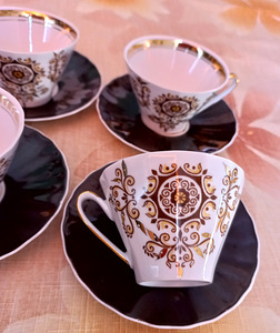 Винтаж: 4 кофейные кружки с блюдцами "Вита", Фарфор, Рижский (6 фото из 8)