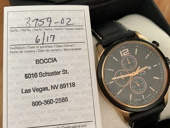 Мужские часы - Boccia Titanium Chronograph Sapphire Crystal