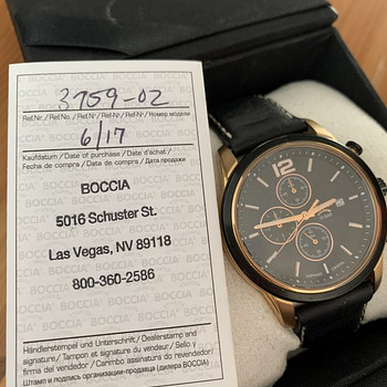 Meeste käekell -Boccia Titanium Chronograph Sapphire Crystal