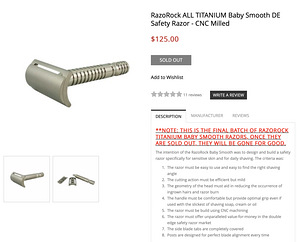 Razorock Baby Smooth Titanium double-edge raseerija (6 foto / 6)