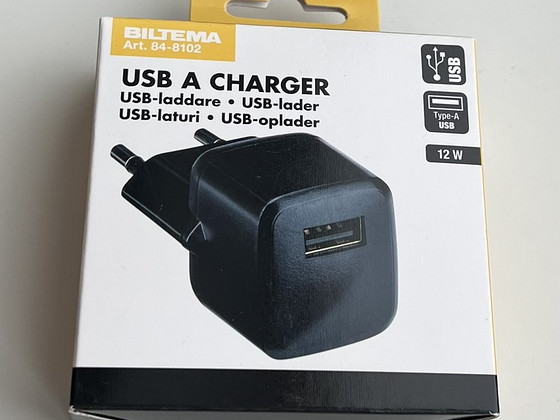 Biltema USB charger, Type A, 2.4 A
