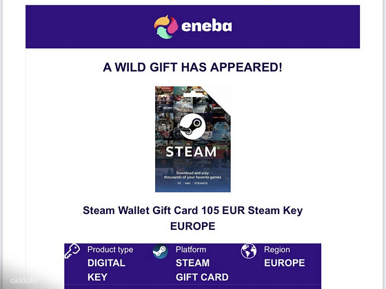 Steam voucher for 105 euro