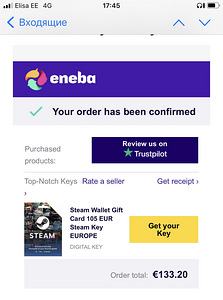 Steam voucher for 105 euro (3 foto / 3)