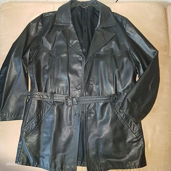 Ehtsast nahast vintage mantel