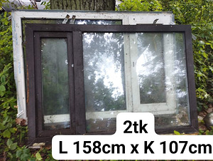 PVC aken L158cm x K 107cm (saadaval 1tk) (1 foto / 3)