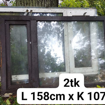 PVC aken L158cm x K 107cm (saadaval 1tk)