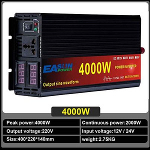 Inverter 3000W ja 4000W 12V -> 230V. Puhas siinus (2 foto / 4)