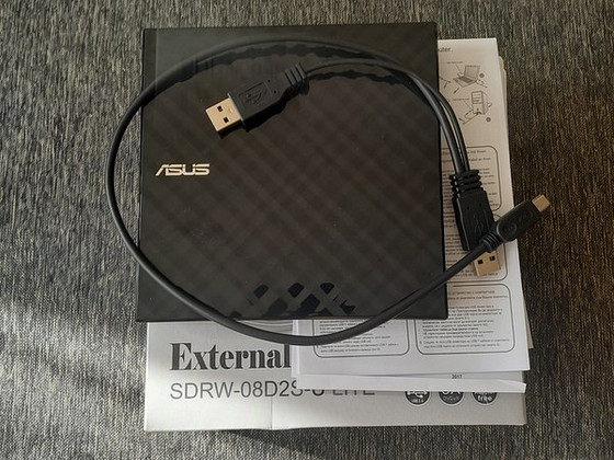 ASUS EXTERNAL SLIM DVD-RW sdrw-08d2s-u lite новый