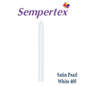 Valged pikad õhupallid Sempertex satin pearl white (4 foto / 4)