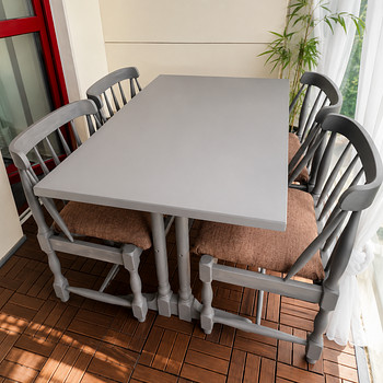 Söögilauakomplekt, laud + 4 tooli