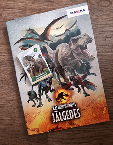 UUS raamat "Käi dinosauruste jälgedes" + kleepsud (1 foto / 1)