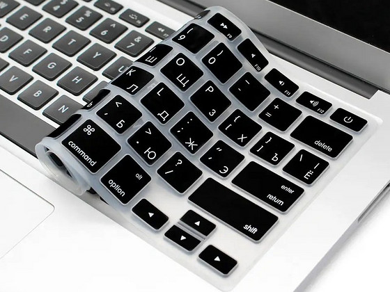 MacBook силиконовый чехол-клавиатура ENG/RUS
