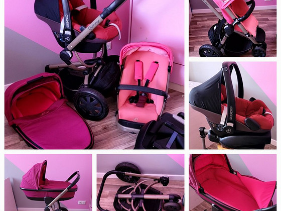 Quinny Buzz xtra3 в оправе из розового золота, ограниченный выпуск 3в1.