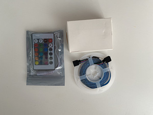 RGB led 3825 riba (5m, pult, ir-modul ja adapter 12v) (1 foto / 1)