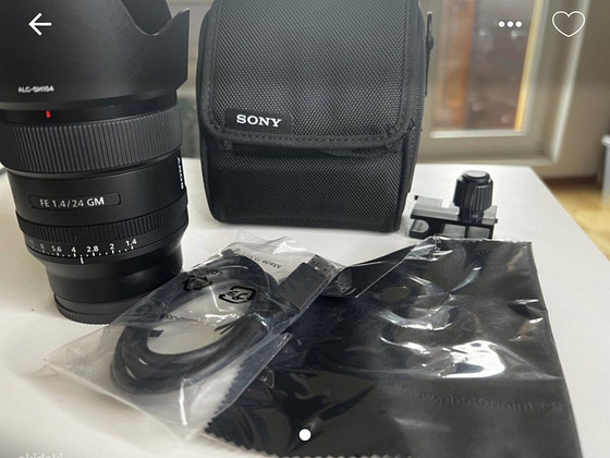 Как новый, б/у несколько раз объектив Sony 24 мм 1.4