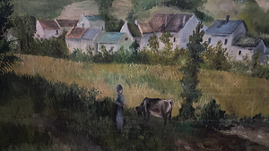 Cow & village (4 foto / 5)