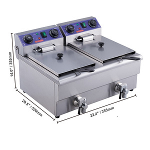 Professionaalne FRITÜÜR 2x1500W 12L Uus! (7 foto / 8)