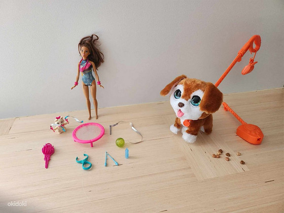 Продаются какающая собака FurReal и гимнастка Barbie
