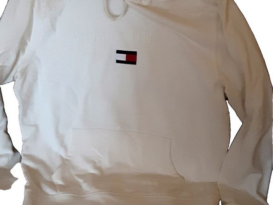 Мужская белая толстовка с вышитым логотипом Tommy Hilfiger