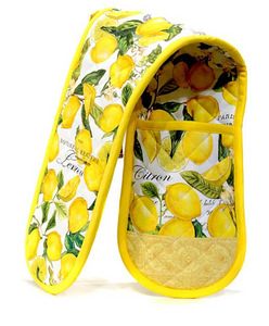 Köögirätik, pajakindad, põll komplekt "Lemon Basil" (4 foto / 5)