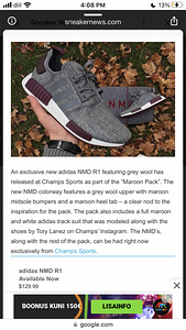 Adidas NMD R1 maroon pack, размер 42 (4 фото из 4)