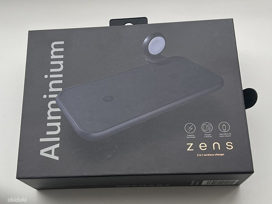ZENS Aluminium 3 in 1 Wireless Charger , Black