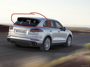 Спойлер задней двери Porsche cayenne facelift 2011-2017 (4 фото из 4)