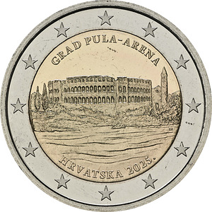 2 Евро 2026, 2025, 2024, 2023 Хорватия UNC (4 фото из 5)