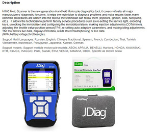 Moto Scaner JDiag m100 (1 foto / 10)