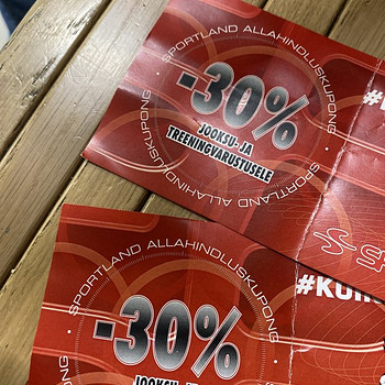 Kupongid -30% sportlandi poodi