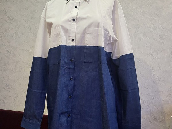 Бело-синяя рубашка, Новая, с. L/XL