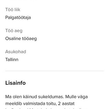 Otsin mistahes osalise tööajaga tööd