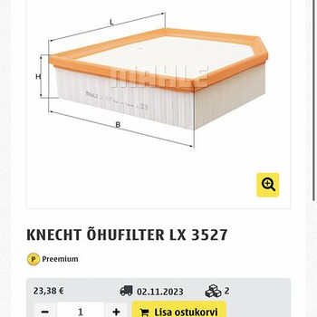 KNECHT ВОЗДУШНЫЙ ФИЛЬТР LX 3527/KNECHT OHUFILTER LX 3527