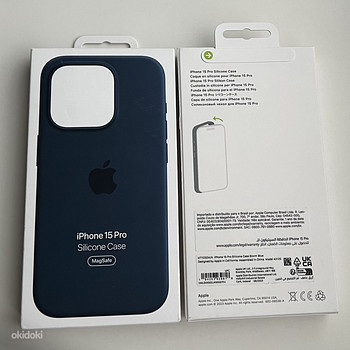 Apple iPhone 15 Pro Silicone Case with Magsafe , Storm Blue