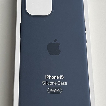 Apple iPhone 15 Silicone Case with Magsafe , Storm Blue