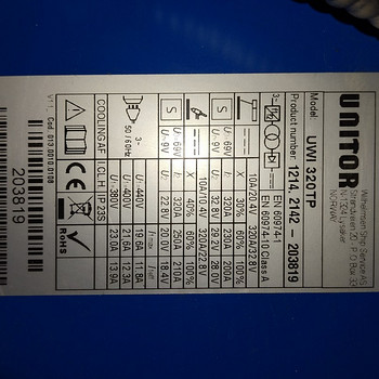 Сварочный аппарат Unitor UWI320 TP