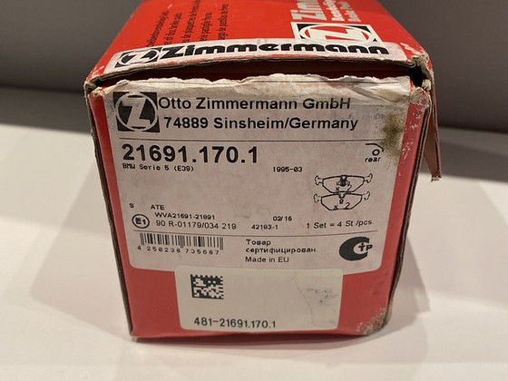 Piduriklotsi komplekt BMW e39 3.0D